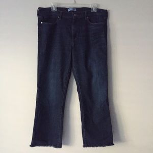 Banana Republic cropped flare jeans, size 32