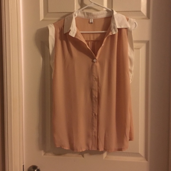 CUTE cream/coral tank