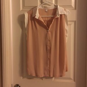 CUTE cream/coral tank