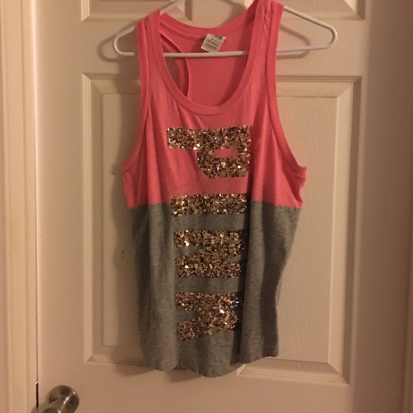 PINK sequin tank
