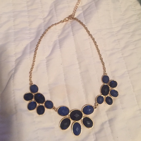Dark blue and black necklace