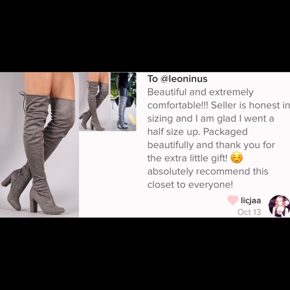 🏆HOST PICK🏆Over-the-Knee Boots gray - Picture 3 of 4