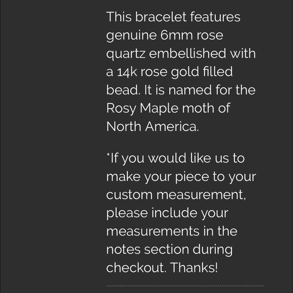 *SOLD* Rosy Maple Rose Quartz bracelet - Picture 3 of 3