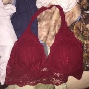 Brand new with tags A&F red lace bralette.