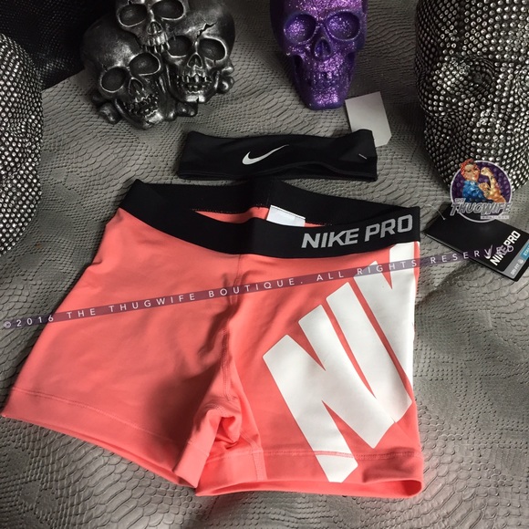 coral nike shorts