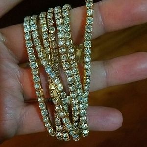 Gold glitz bracelets