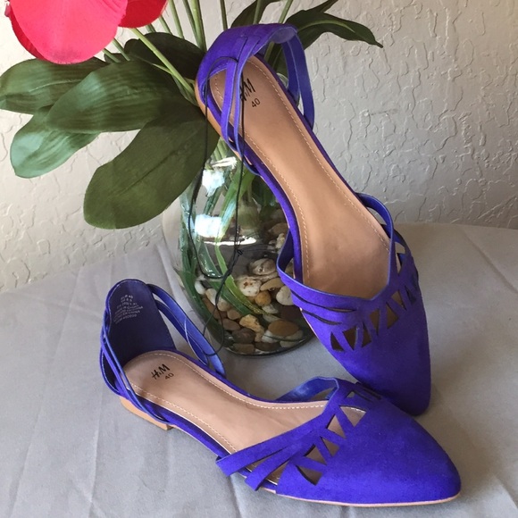 H&M Royal Blue Pointy Flats