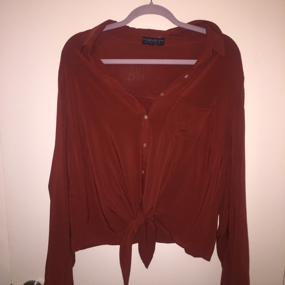 Orange collared shirt