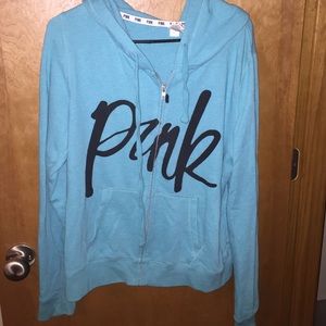 Pink zip up hoodie