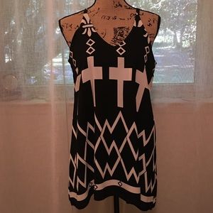Cute graphic tunic top