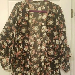 Alice and You Floral Print Kimono