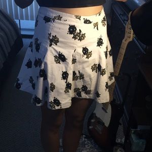 Free People // Corduroy Skater Skirt // White