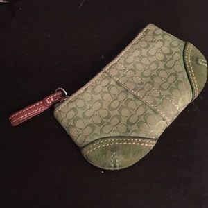 Gently used auth Coach small wallet card holder