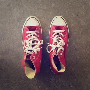 Red Converse Hi Tops