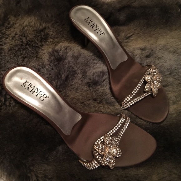 Franco Sarto jeweled slip-ons