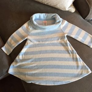 🎀 Blue & White Gymboree Velour Dress 18-24 Months