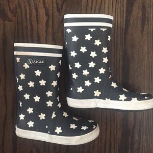 Aigle rain boots.