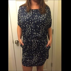 Navy Blue Bird Dress