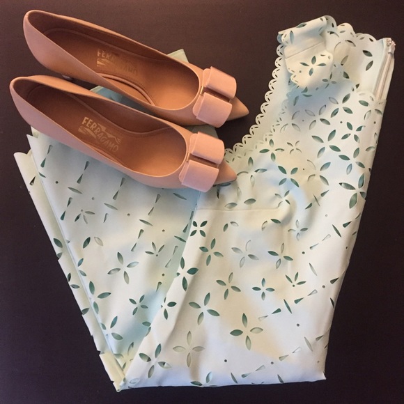 J.Crew laser-cut floral shift dress