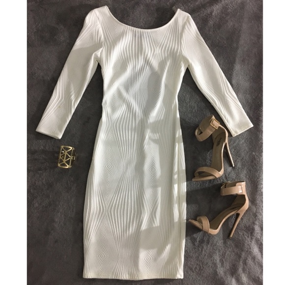 White open back dress