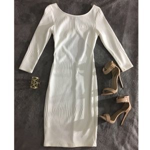 White open back dress