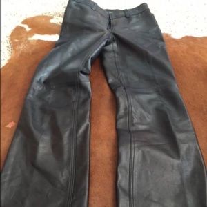 Banana Republic black leather pants