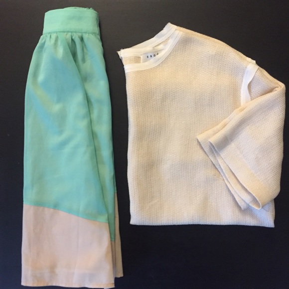 Emmelee color block skirt by Francesca's