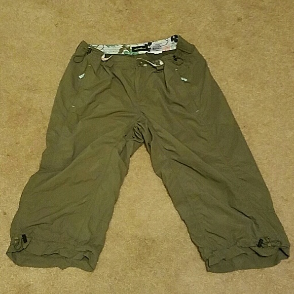 Olive green capris