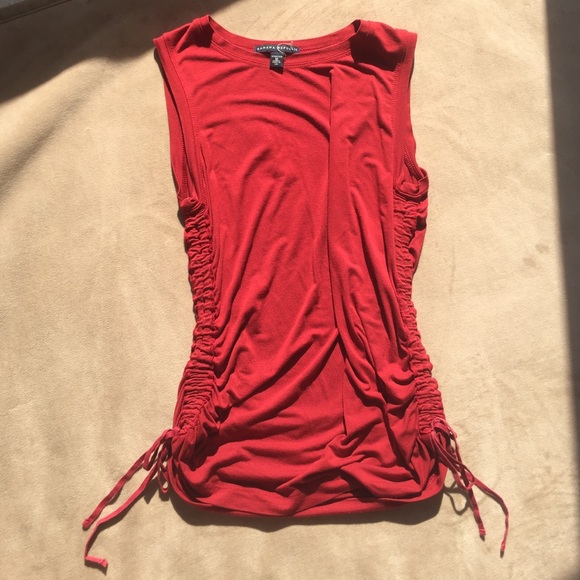 Banana Republic Red Blouse with Accent on Sides