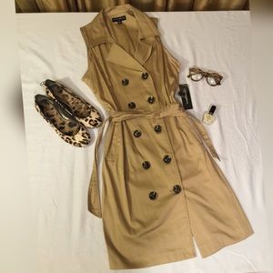 Women's Sleeveless Trench Dress