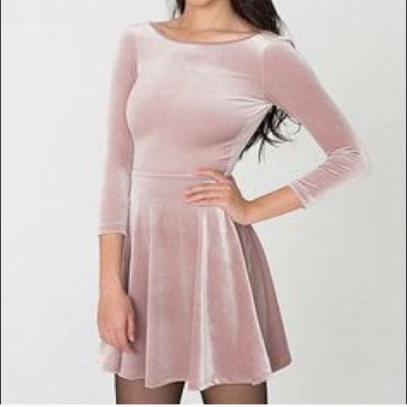 Pink velvet aa dress