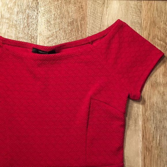 Red A-Line Dress - Picture 3 of 3