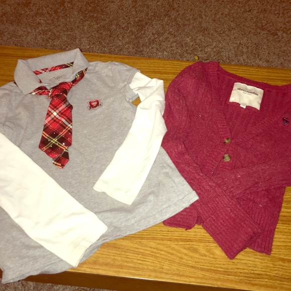 Girls Long Sleeve Justice and Abercrombie Bundle!!