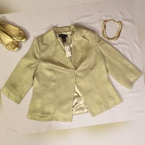 Lane Bryant Gold Jacquard Jacket