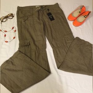 Guess Women's Cargo Linen Pants