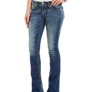 Miss me fleur de lis jeans. 32/34. Dark wash