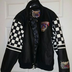 Black leather jacket