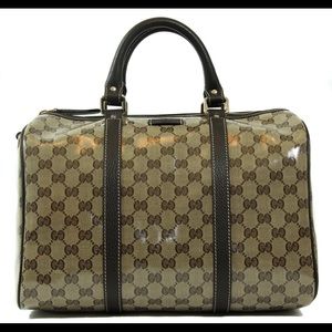 Gucci 265697 GG Crystal Coated Canvas Boston Bag