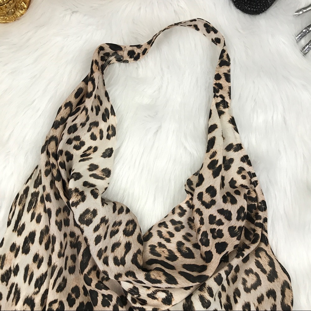 NWT haute hippie love leopard halter neck top silk - Picture 5 of 8
