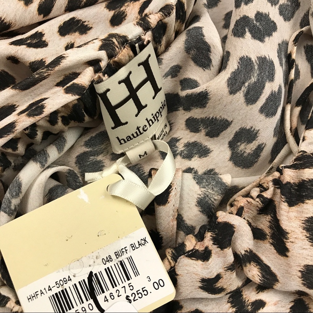 NWT haute hippie love leopard halter neck top silk - Picture 7 of 8