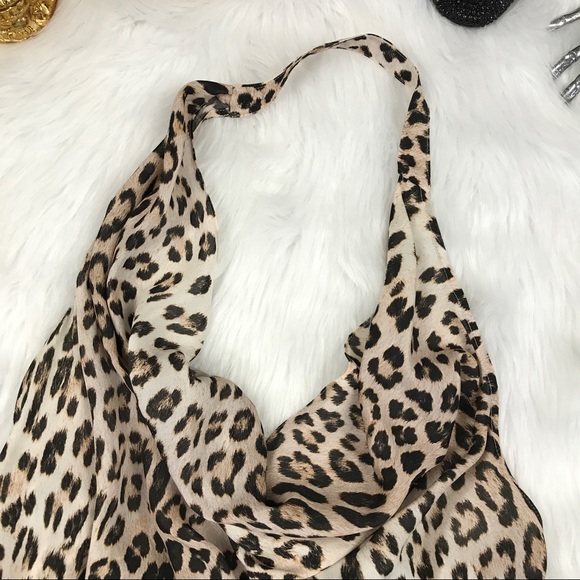 NWT haute hippie love leopard halter neck top silk - Picture 5 of 8
