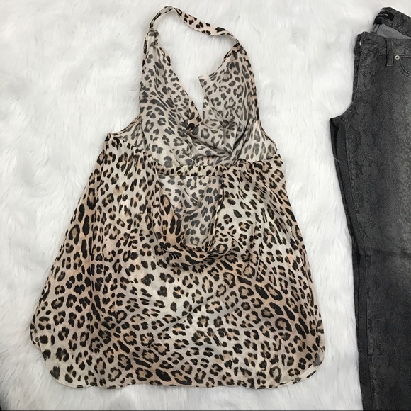 NWT haute hippie love leopard halter neck top silk - Picture 8 of 8