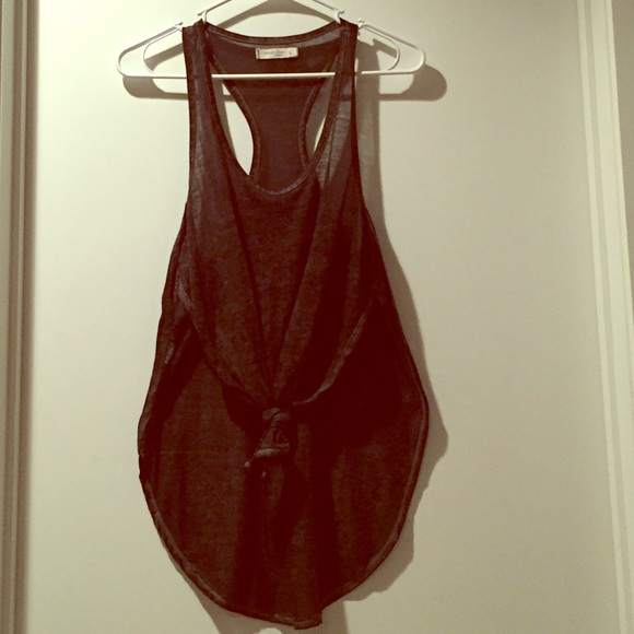 Long sheer sexy racer back tank