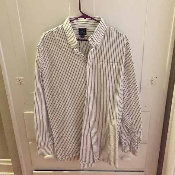 Jos A Bank striped dress shirt.