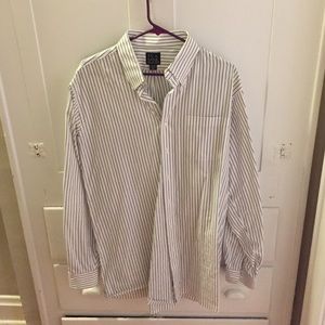 Jos A Bank striped dress shirt.