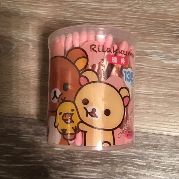 Rilakkuma pink q-tips