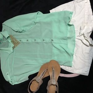 Sheer top and shorts