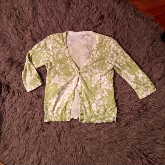 GAP Cotton floral quarter-sleeve cardigan🌱 - Picture 2 of 4
