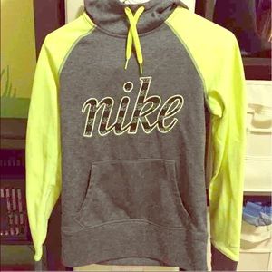 LNWOT Nike Hoodie Sweatshirt XS Volt/Gray
