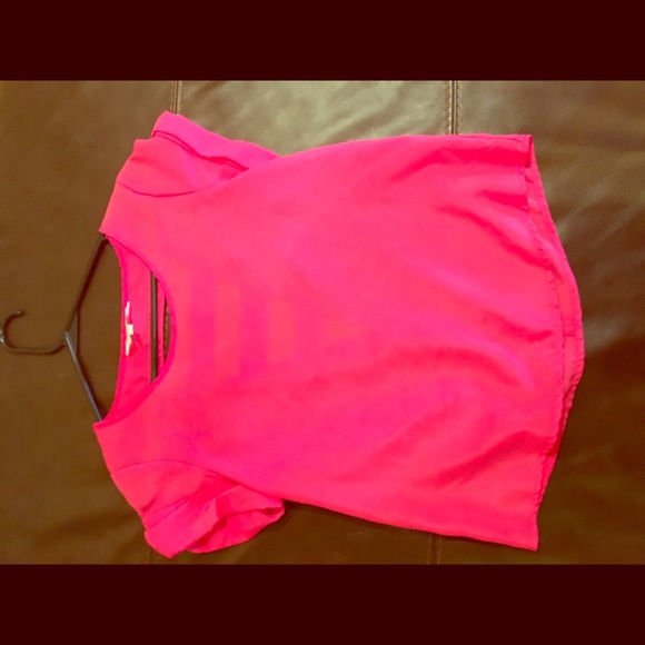 Bright pink blouse